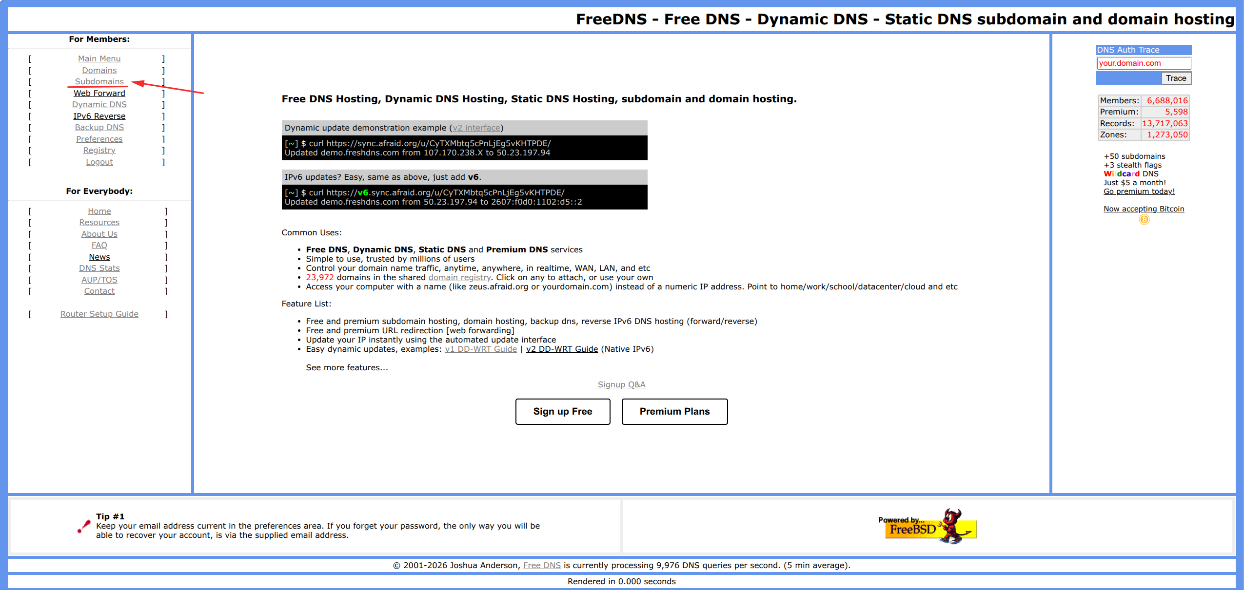Open Subdomains