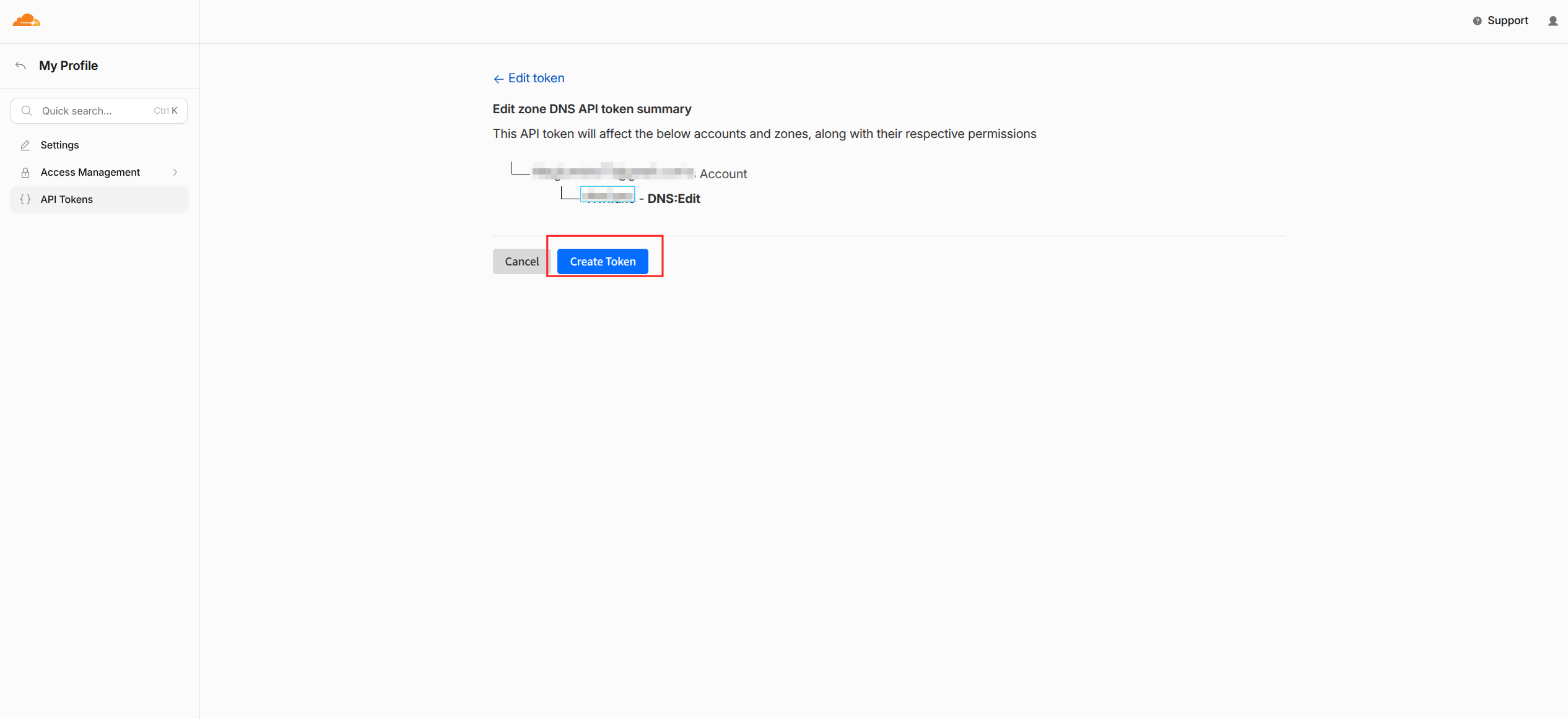 Create the token